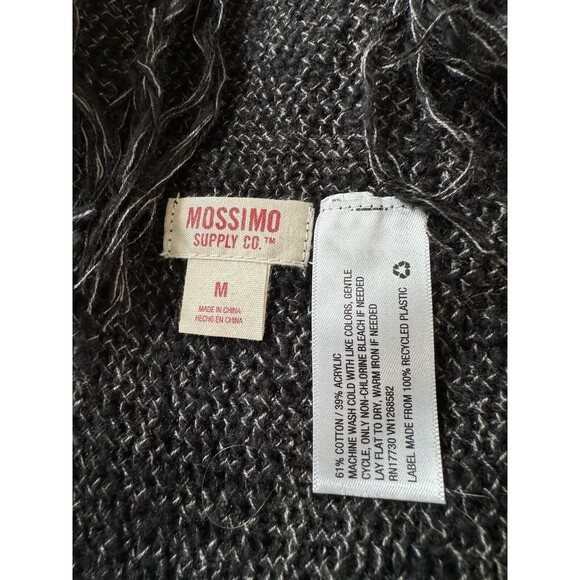 Mossimo Supply Co Black Open Front Sleeveless Vest Fringe Womens M Festival Boho - Picture 4 of 6